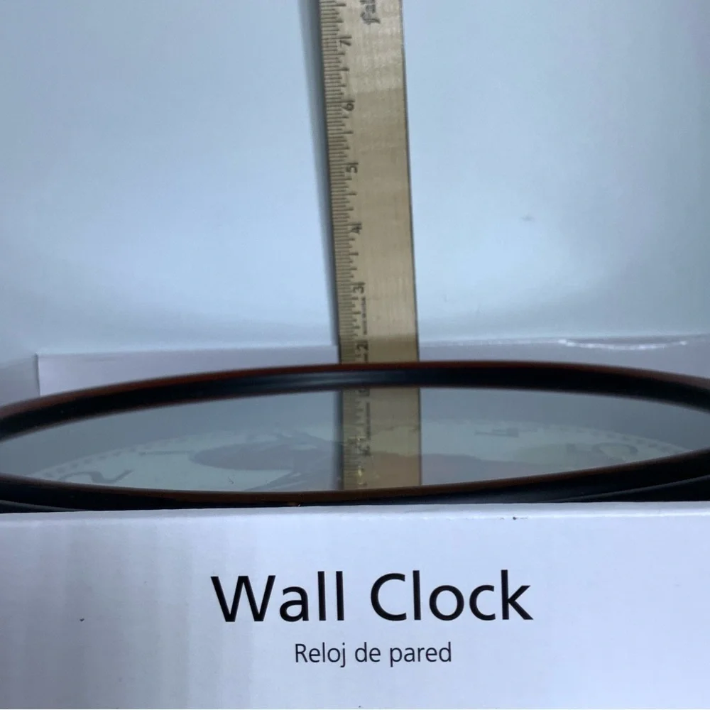 Clock Farmhouse Rooster Quartz Analog Primitive Wall Hanging 12 in Round Black